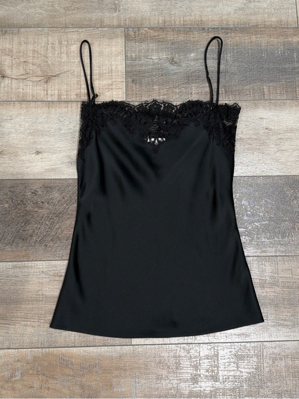 Stella McCartney lace trimmed satin camisole in black - Picture 3 of 7